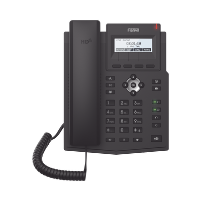 FANVIL Teléfono IP empresarial para 2 lineas SIP con pantalla LCD, Códec Opus, conferencia de 3 vías, PoE. MOD: X1SP