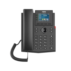 FANVIL Teléfono IP empresarial para 4 líneas SIP con pantalla LCD de 2.4 pulgadas a color, Opus y conferencia de 3 vías, PoE. MOD: X303P