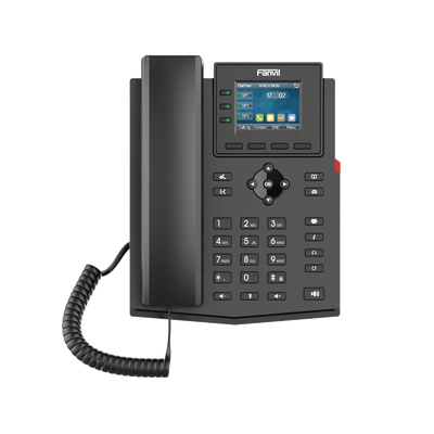FANVIL Teléfono IP empresarial para 4 líneas SIP con pantalla LCD de 2.4 pulgadas a color, Opus y conferencia de 3 vías, PoE. MOD: X303P