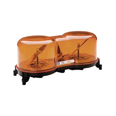 ECCO Mini barra rotativa LED SAE Clase 1, domo color ámbar, montaje permanente MOD: X5280-A