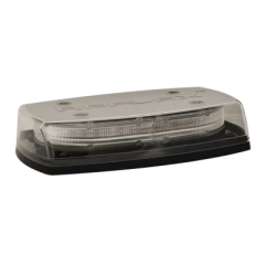 ECCO Mini Barra de Luces Ultra Brillante, color domo claro, LED ámbar/rojo, Ideal para Seguridad Privada MOD: X-5550CAR