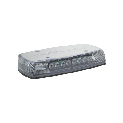 ECCO Mini Barra de Luces Ultra Brillante, color domo claro, LED ámbar/verde, Ideal para Seguridad Privada MOD: X5590-CAG