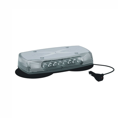 ECCO Mini Barra de Luces Ultra Brillante, color domo claro, LED ámbar/verde, Ideal para Seguridad Privada MOD: X5590CAGVM