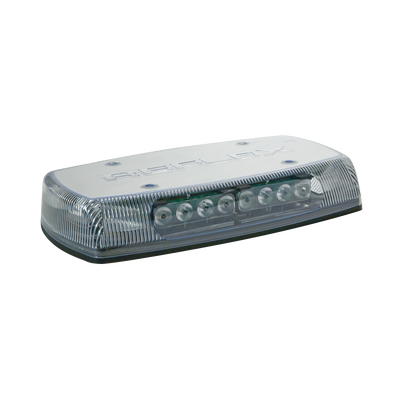 ECCO Mini Barra de Luces Ultra Brillante, color domo claro, LED rojo, Ideal para Seguridad Privada MOD: X5590-CR