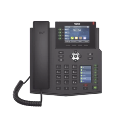 FANVIL Teléfono IP Empresarial con Estándares Europeos, 16 líneas SIP con pantalla LCD a color 3.5", 30 teclas DSS/BLF, puertos Gigabit, IPv6, Opus y conferencia de 3 vías, PoE/DC MOD: X5U