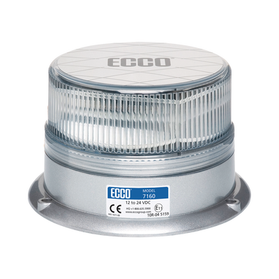 ECCO Baliza LED: Reflex, 12-24 Vcc, 15 patrones de destello, lente claro, iluminación ámbar MOD: X7160CA