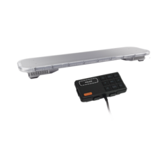 EPCOM INDUSTRIAL SIGNALING Barra de luces LED de 46" Rojo/Azul , De 132 LEDs, Sirena, Bocina y Controlador Incluido, Ideal para Equipar Unidades de Seguridad Publica MOD: X75RB