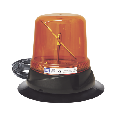 ECCO Burbuja rotoled color ámbar, con montaje de succion MOD: X7660A-VM