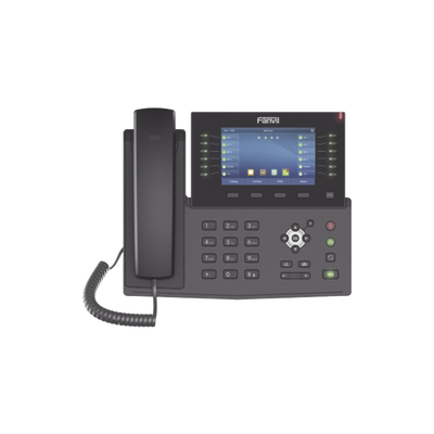 FANVIL Teléfono IP empresarial para 20 lineas SIP, Bluetooth integrado para diademas, PoE y hasta 60 botones DSS con doble puerto Gigabit, soporta recepción de video MOD: X7C