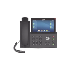 FANVIL Teléfono IP empresarial para 20 lineas SIP, pantalla táctil, Bluetooth integrado para diadema, PoE y hasta 127 botones DSS con doble puerto Gigabit, soporta recepción de video MOD: X7-F