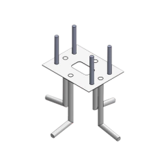 EPCOM INDUSTRIAL Ancla Para Sujeción al Piso Compatible con Todas las Barreras Vehiculares XB, XBF y XBS MOD: XB-ANCLA