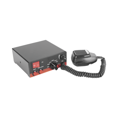 EPCOM INDUSTRIAL SIGNALING Sirena Vehicular de 200W de Potencia, Con Switch Giratorio de 6 posiciones, Micrófono de Uso Rudo e Interconexión a Radio MOD: X-ELS-200