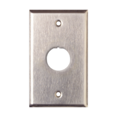 SIEMON Placa de Pared Reforzada, de Acero Inoxidable, Para Uso Industrial, de 1 Puerto MOD: XFP-S-01-SS