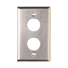 SIEMON Placa de Pared Reforzada, de Acero Inoxidable, Para Uso Industrial, de 2 Puertos MOD: XFP-S-02-SS