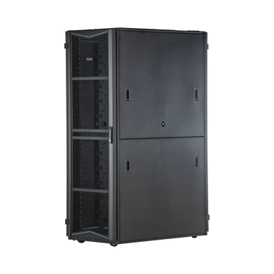 PANDUIT Gabinete FlexFusion para Centros de Datos, 42 UR, 700 mm de Ancho, 1200 mm de Profundidad, Fabricado en Acero, Color Negro XG74222BS0001