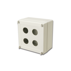 SIEMON Caja industrial de conexión (Ruggedized), de 4 puertos de cobre o fibra, con protección IP66/IP67 (NEMA 4X) MOD: X-IBOX-04