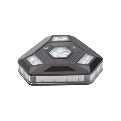 EPCOM INDUSTRIAL SIGNALING Luz Auxiliar Ámbar Ultra Brillante Para Automóviles, Motocicletas y Bicicletas Con Montaje Magnético MOD: XLTE1985A