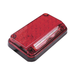 EPCOM INDUSTRIAL SIGNALING Luz de Advertencia de 7X4", Color Rojo, Con Luz de Trabajo, Ideal para Ambulancias MOD: XLTE2335R