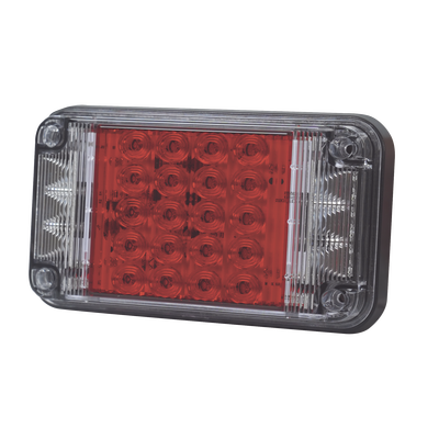 EPCOM INDUSTRIAL SIGNALING Luz de Advertencia de 7X4", Color Rojo, Con Luces de Trabajo, Ideal para Ambulancias MOD: XLTE2345R