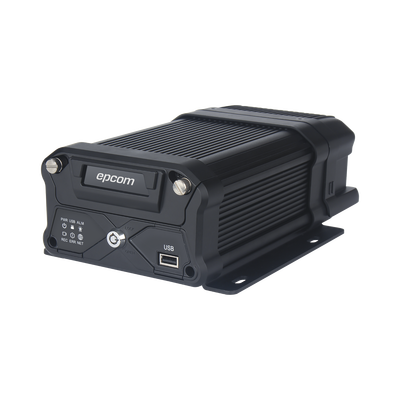 EPCOM NUBE EPCOMGPS / DVR móvil / almacenamiento en HDD / 4 canales AHD + 4 canales IP / compresión de video H.265 / CHIP IA embebido MOD: XMRN404AHDS