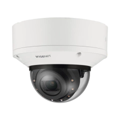 Hanwha Techwin Wisenet Cámara Domo 2MP con IA, Antivandalica / Lente Motorizado de 2.8 a 12mm / WDR 120dB / Ranura MicroSD / IP66 IP67 IK10 NEMA4X MOD: XND-6083RV