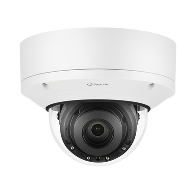 Hanwha Techwin Wisenet Cámara IP Tipo Domo Interior 4K / Lente Motorizado 2.8-8.4mm / IR 40M / WDR 150db / H.265 & WiseStream MOD: XND-9082RV