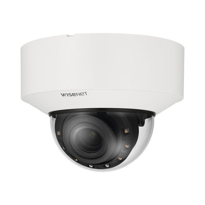 Hanwha Techwin Wisenet Cámara Domo 4MP con IA, Antivandalica / Lente Motorizado de 2.8 a 10mm / WDR 120dB / Ranura MicroSD / IP52 IK08 MOD: XND-C7083RV