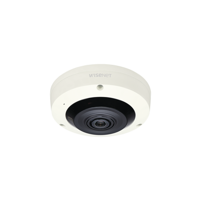 Hanwha Techwin Wisenet Fisheye IP Interior 6 Megapixel / WDR 120dB / IR 15m / PTZ Digital 8X / Video Analíticos Avanzados / Entrada y Salida de Audio y Alarma XNF-8010R