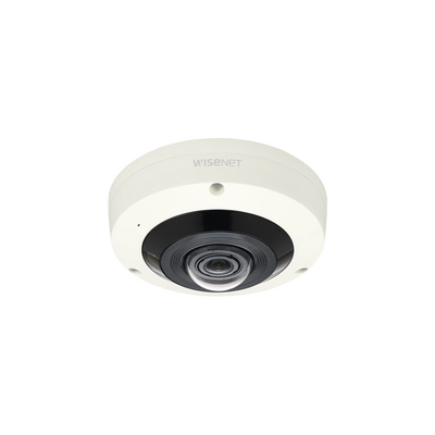 Hanwha Techwin Wisenet Fisheye 6 Megapixel / WDR 120dB / IR 15m / PTZ Digital 8X / Video Analíticos Avanzados / IP66 / IK10 / Entrada y Salida de Audio y Alarma MOD: XNF-8010RV