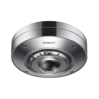 Hanwha Techwin Wisenet Fisheye IP 12 Megapixel / WDR 120dB / PTZ Digital 16X / Mapa de Calor y Conteo de Personas / IP66 / IK10 MOD: XNF-9010RS