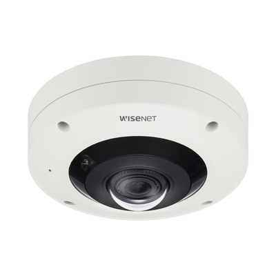 Hanwha Techwin Wisenet Fisheye IP 12 Megapixel / WDR 120dB / PTZ Digital 16X / Mapa de Calor y Conteo de Personas / IP66 / IK10 MOD: XNF-9010RV