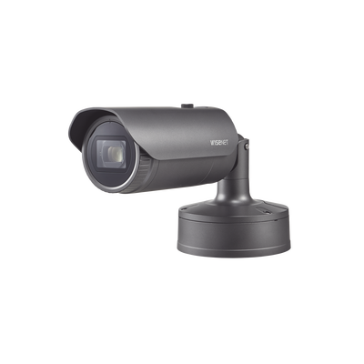 Hanwha Techwin Wisenet Camara IP tipo Bala de 2MP con Función de identificación de placas LPR / Lente Motorizado 5.2 - 62.4mm / WDR 150dB / Diseñado para aplicaciones de baja velocidad 0 a 90 Km/h MOD: XNO-6120R/LPR