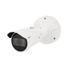Hanwha Techwin Wisenet Camara Bala IP 2MP con Inteligencia Artificial / Lente Mot 5.2 a 62.4mm / WDR 120dB / H.265 / Ranura SD / Protección IP67 IK10 NEMA4X / IR 90m MOD: XNO-6123R