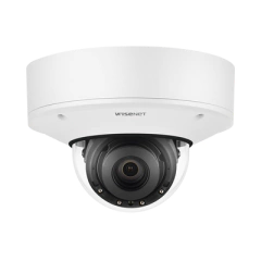 Hanwha Techwin Wisenet Cámara IP Tipo Domo Antivandálico 4K / Lente Motorizado 2.8-12mm / WDR 150db / H.265 & WiseStream MOD: XNV-9082R