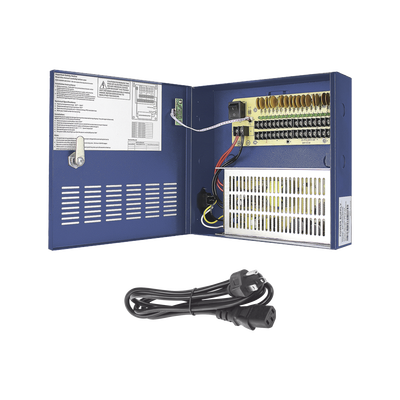 EPCOM POWERLINE Fuente de Poder Profesional HEAVY DUTY @ 30 Amperes / 18 canales / Hasta 2.5 Amperes por Salida / Protección Contra Sobrecargas / Filtro de Ruido por Canal / Aprobaciones: IEC/EN/UL/CSA, 60950 GB4943. MOD: XP18DC30HD