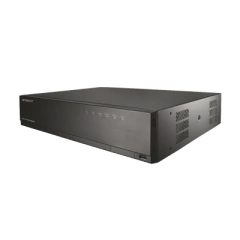 Hanwha Techwin Wisenet NVR 12 Megapíxel / 16 canales / 16 puertos PoE+ / H.265 & WiseStream / Entradas y Salidas de Alarma XRN-1610S