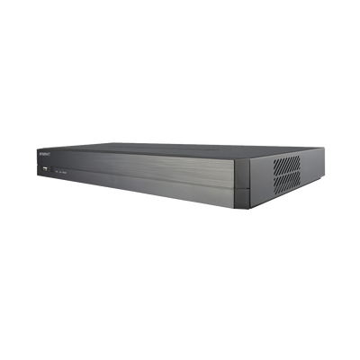 Hanwha Techwin Wisenet NVR 4CH, 4 Puertos POE, POE+, Incluye HDD de 2 TB Soporta H.265, H.264, MJPEG, Salida de Vídeo en 4K MOD: XRN-410S-2TB