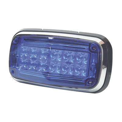 EPCOM INDUSTRIAL SIGNALING Luz de advertencia 8 X 4", Color Azul, IP67, SAE, Ideal para Ambulancias MOD: XT1885B
