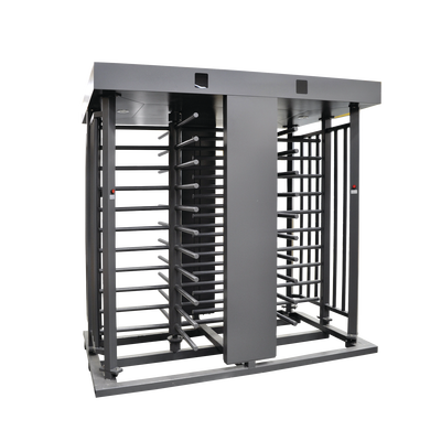 ACCESSPRO Torniquete Doble / Cuerpo Completo / Interior/Exterior / 100% Acero con Pintura Gris / EJE CENTRAL con Pintura Gris / Acabado de Lujo / Alto Tráfico MOD: XT-200-C