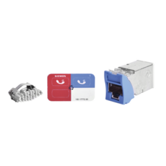 SIEMON Jack Z-MAX Cat5e, Blindado, Montaje híbrido en Placa de Pared (Plano y Angulado), Color Azul MOD: Z5-S06