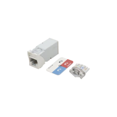 SIEMON Jack Z-MAX Cat6A, UTP, Montaje híbrido en Placa de Pared (Plano y Angulado), Color Blanco, Versión Bulk (Sin Empaque Individual) MOD: Z6A-02B