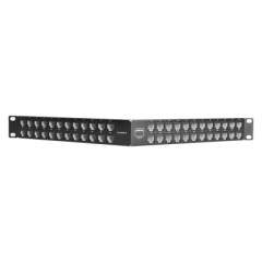 SIEMON Patch Panel UTP Z-MAX Precargado con Jacks Categoría 6, de 48 puertos, Angulado, 1UR MOD: Z6-PNLA-U48K