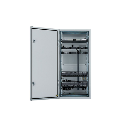 PANDUIT Gabinete Industrial Preconfigurado de Montaje en Pared, Fabricado en Acero Bajo en Carbono, Protección NEMA 4/12 IP66, de 26 UR, Color Gris MOD: ZDF48-RA