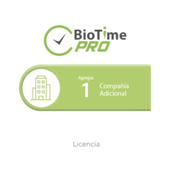 ZKTECO Software de Gestión Centralizada de Asistencia BIOTIMEPRO Licencia para agregar 1 compañía adicional MOD: ZKBTP1COM