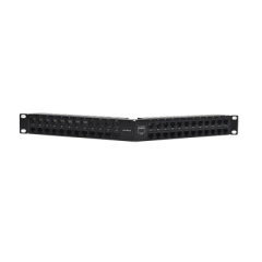 SIEMON Patch Panel Z-MAX, de 48 puertos, Modular (vacío), Angulado, 1UR MOD: Z-PNLA-U48E