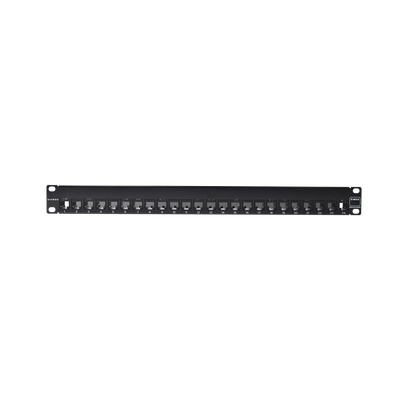 SIEMON Patch Panel Z-MAX, Blindado, de 24 puertos, Modular (vacío), Plano, 1UR MOD: ZS-PNL-24E