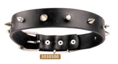 Imagen de COLLAR ES DE PIEL CON PICOS-HUESITOS-HUELLAS