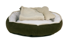 FANCY PETS CAMA C/FRAZADA Y JUGUETE BLANCA