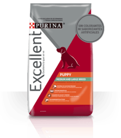 PURINA EXCELLENT CACHORRO RAZAS MEDIANAS Y GRANDES POLLO Y ARROZ