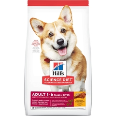 HILLS ADULT SMALL BITES Perros Adultos de Talla pequeña de 1-6 años con mordida pequeña.